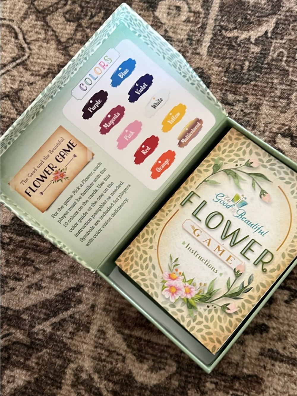 Good Beautiful Flower Game — Pastel Green Box